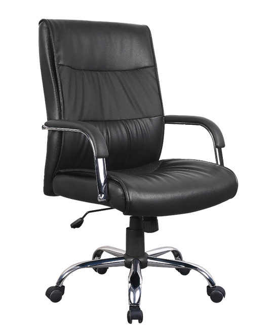 Chrome Panel High Back - Black