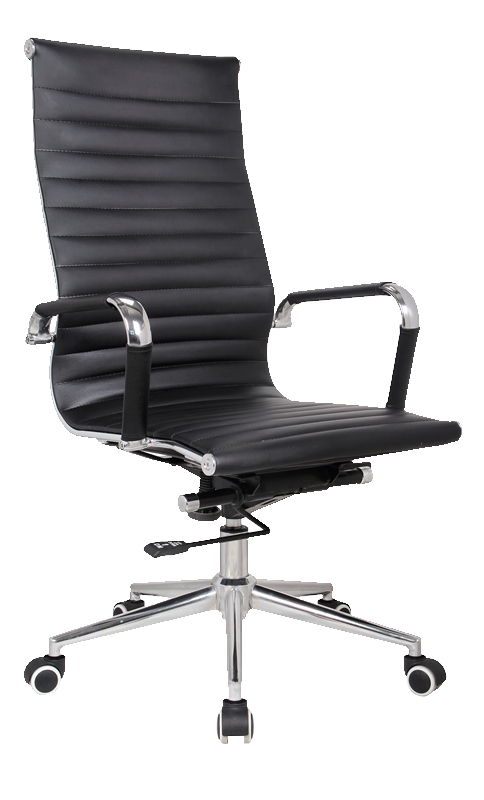 Classic Genuine Leather High Back - Black
