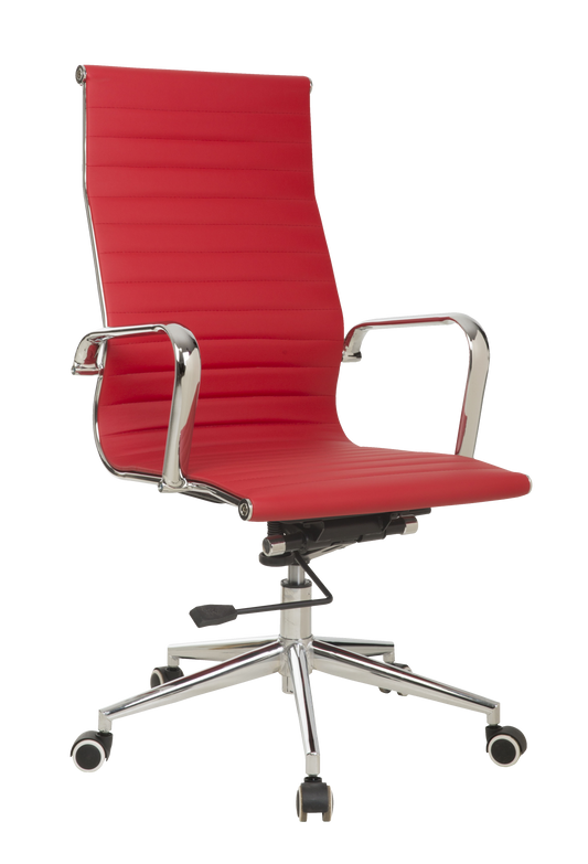 Classic Pleather High Back - Red