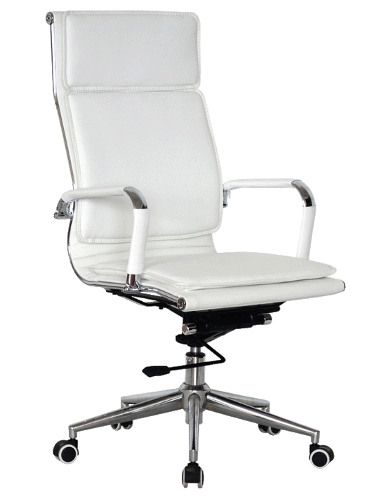 Classic Pleather Flat Cushion High Back