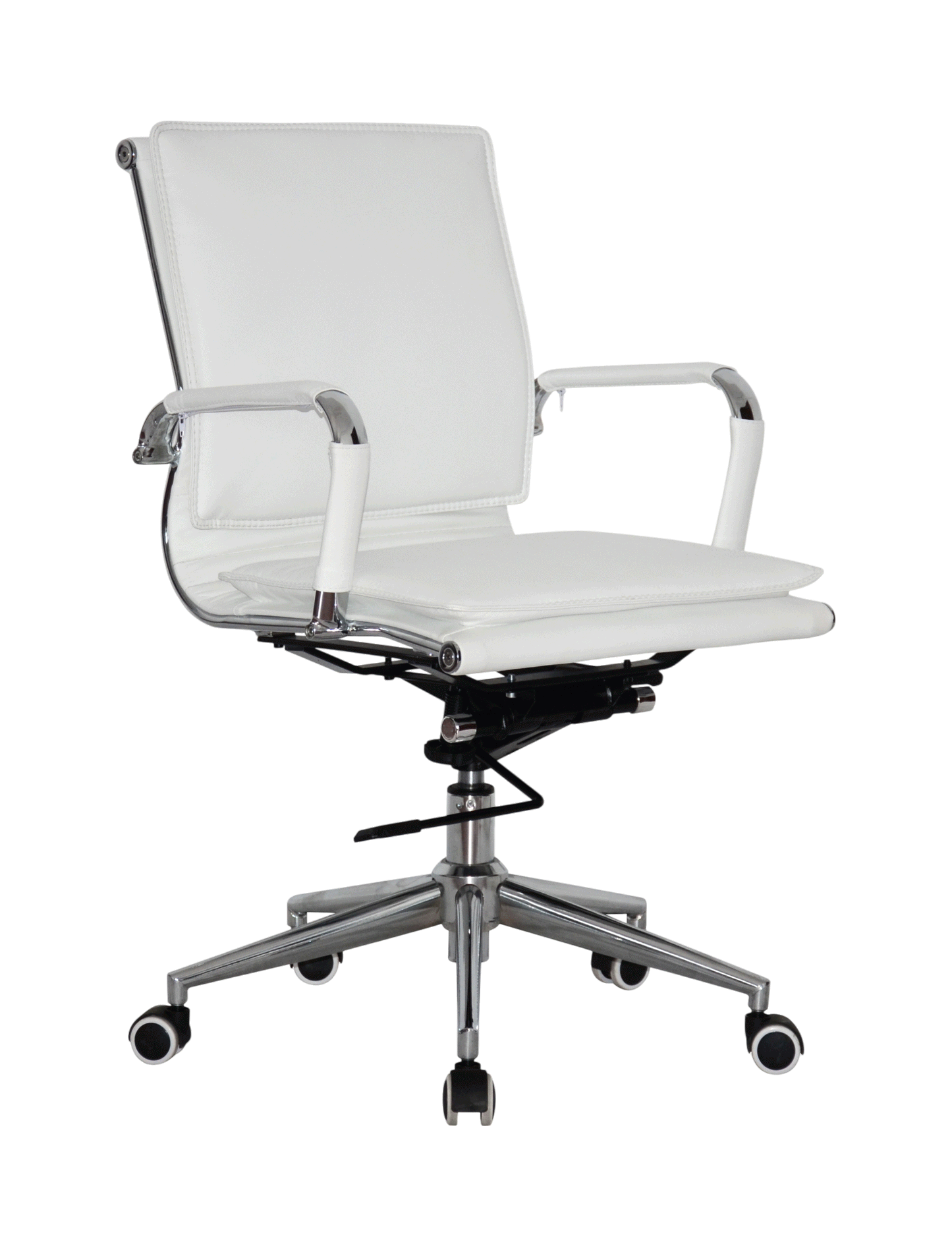 Classic Pleather Flat Cushion Medium Back