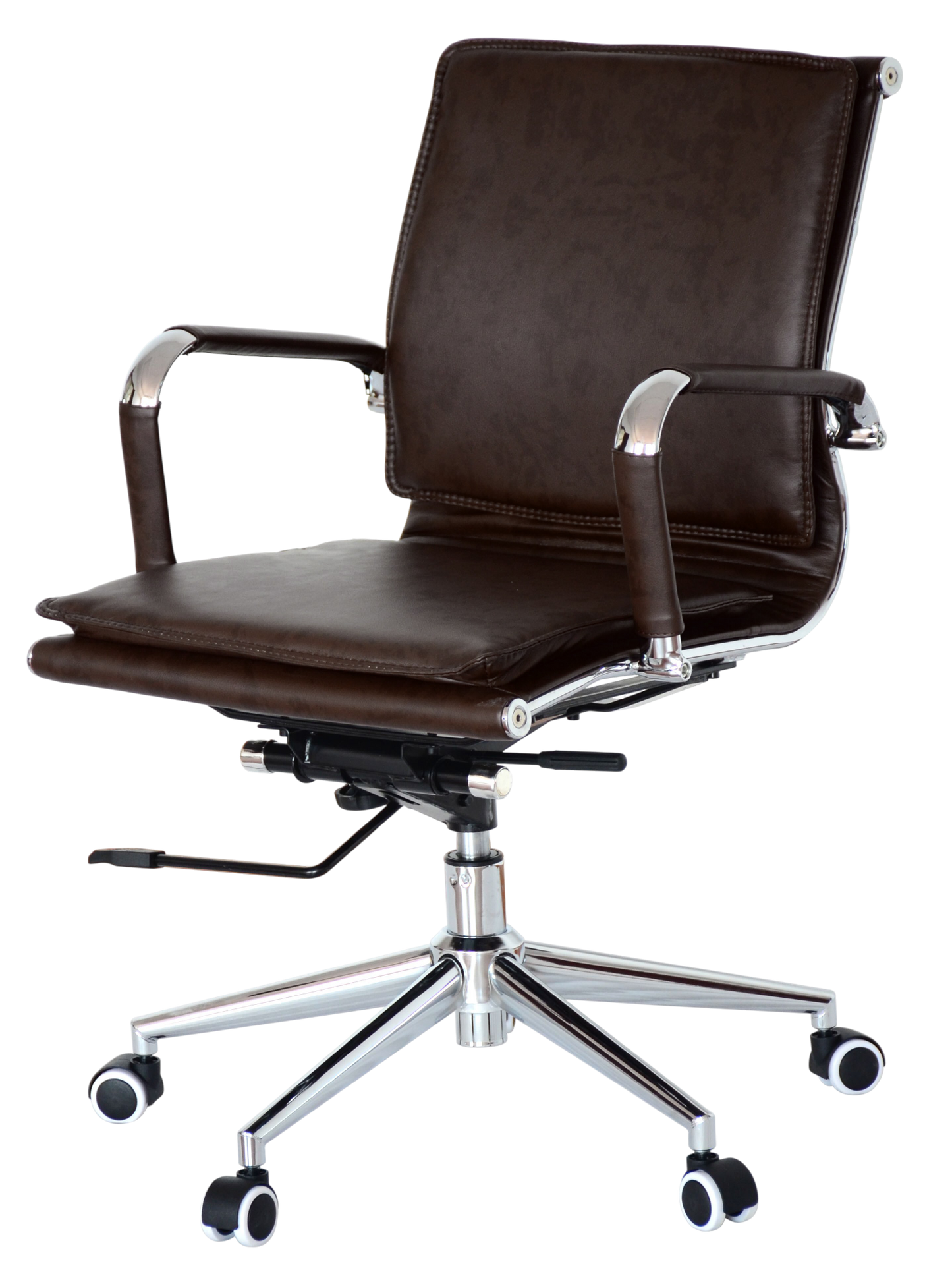 Classic Pleather Flat Cushion Medium Back