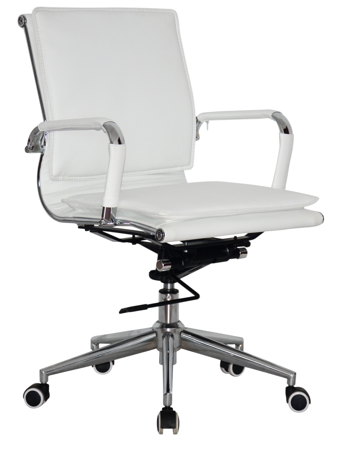 Classic Pleather Flat Cushion Medium Back