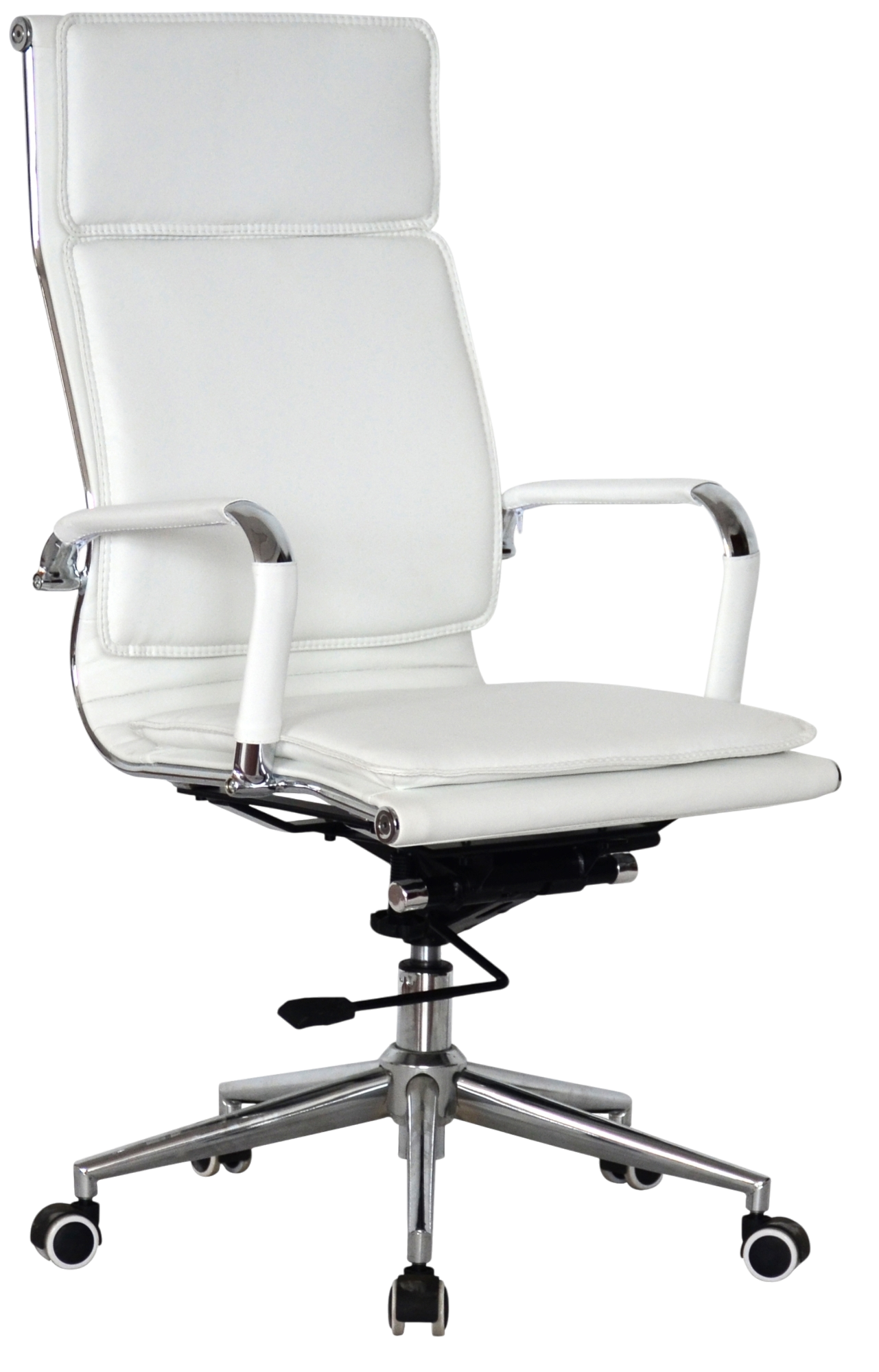 Classic Pleather Flat Cushion High Back