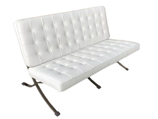Barcelona – Von Der Rohe - 3 Seater - White