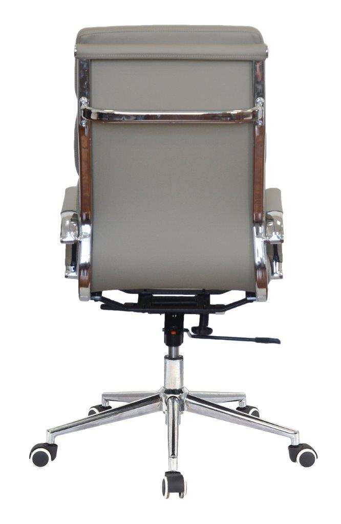 Classic Cushion Pleather High Back - Grey