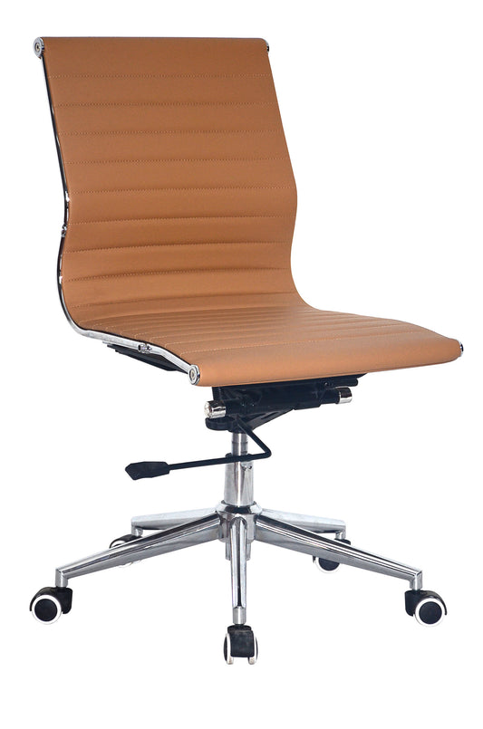 Classic Pleather Medium Back (No Arms) - Camel