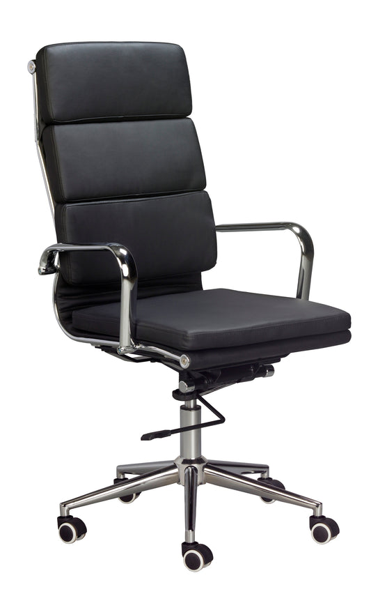 Classic Cushion Pleather High Back - Black