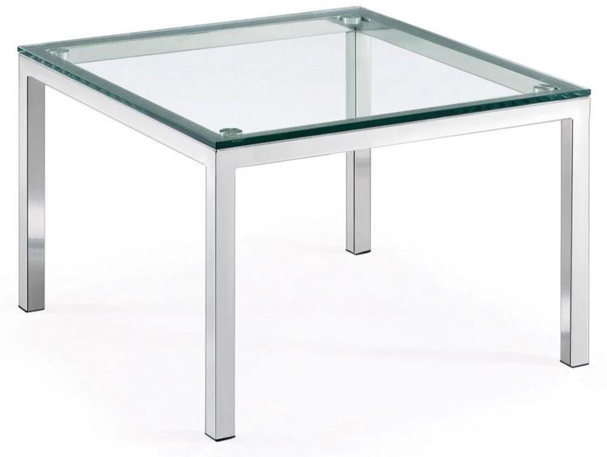 Stainless steel on sale glass table